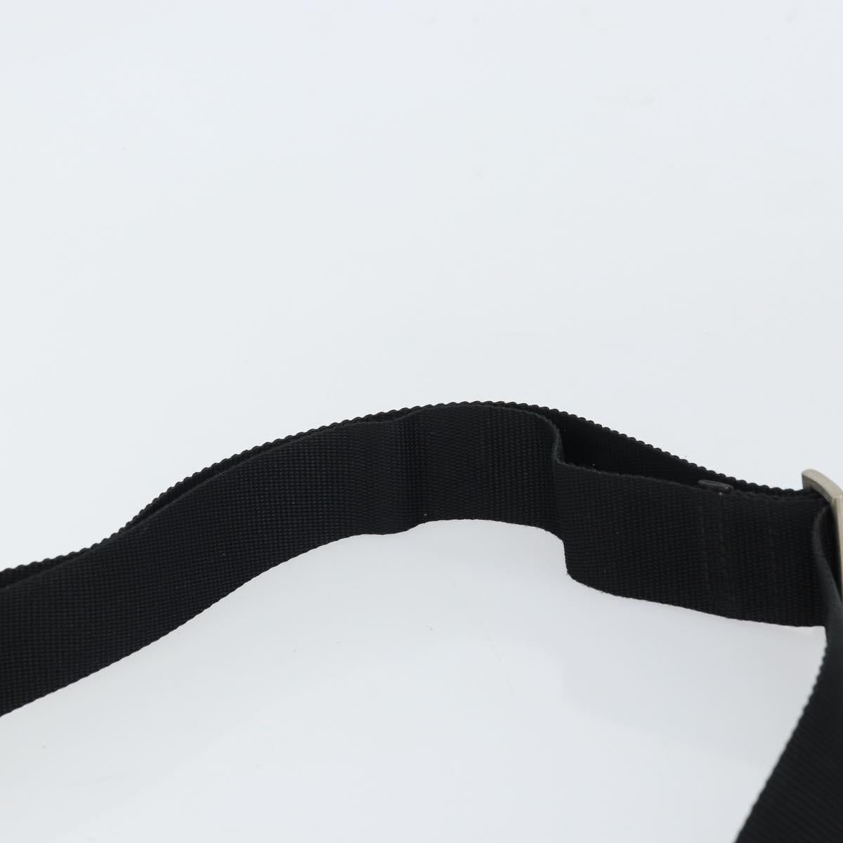 PRADA Shoulder Bag Nylon Black Silver Auth bs32312