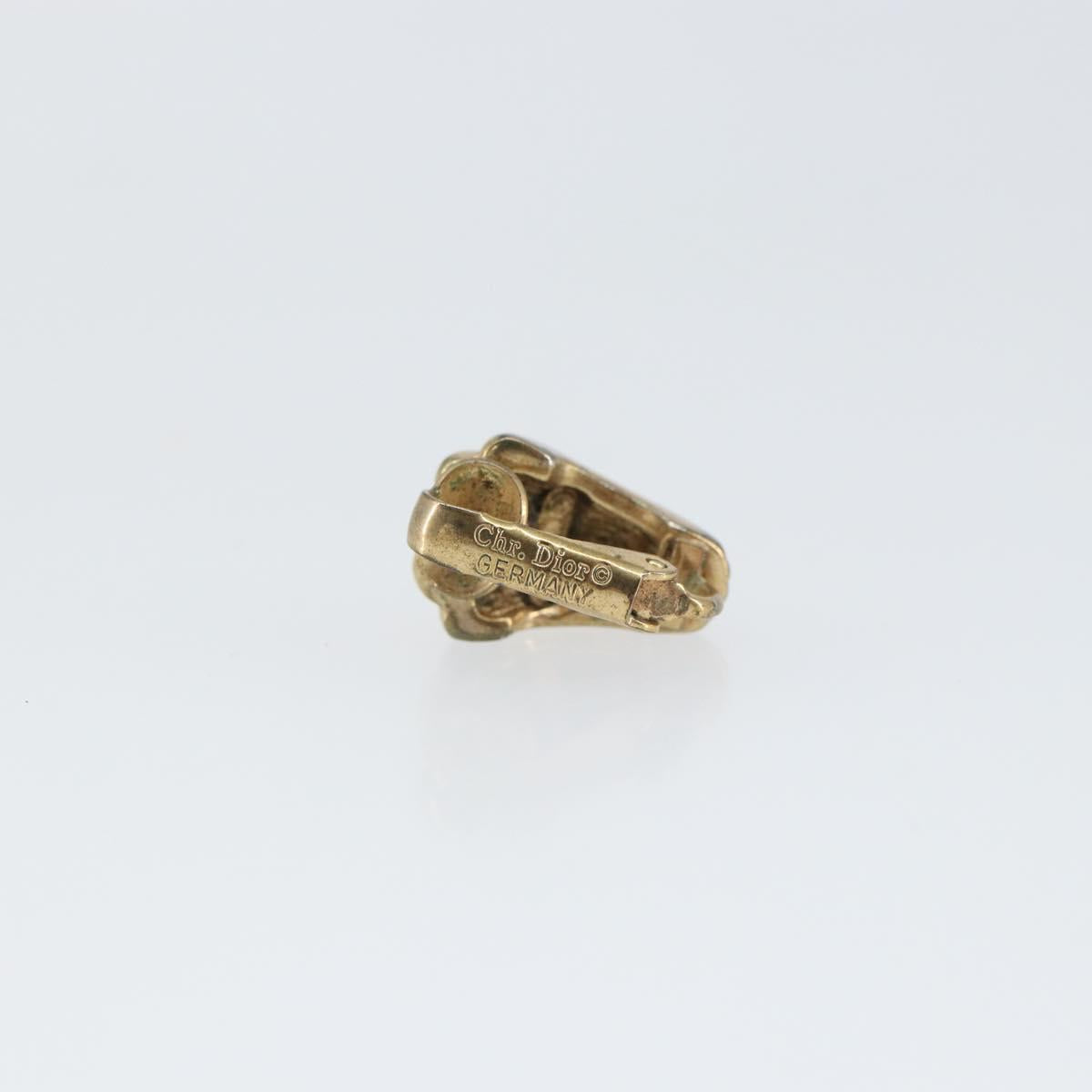 Christian Dior Earring metal Gold Auth bs32322