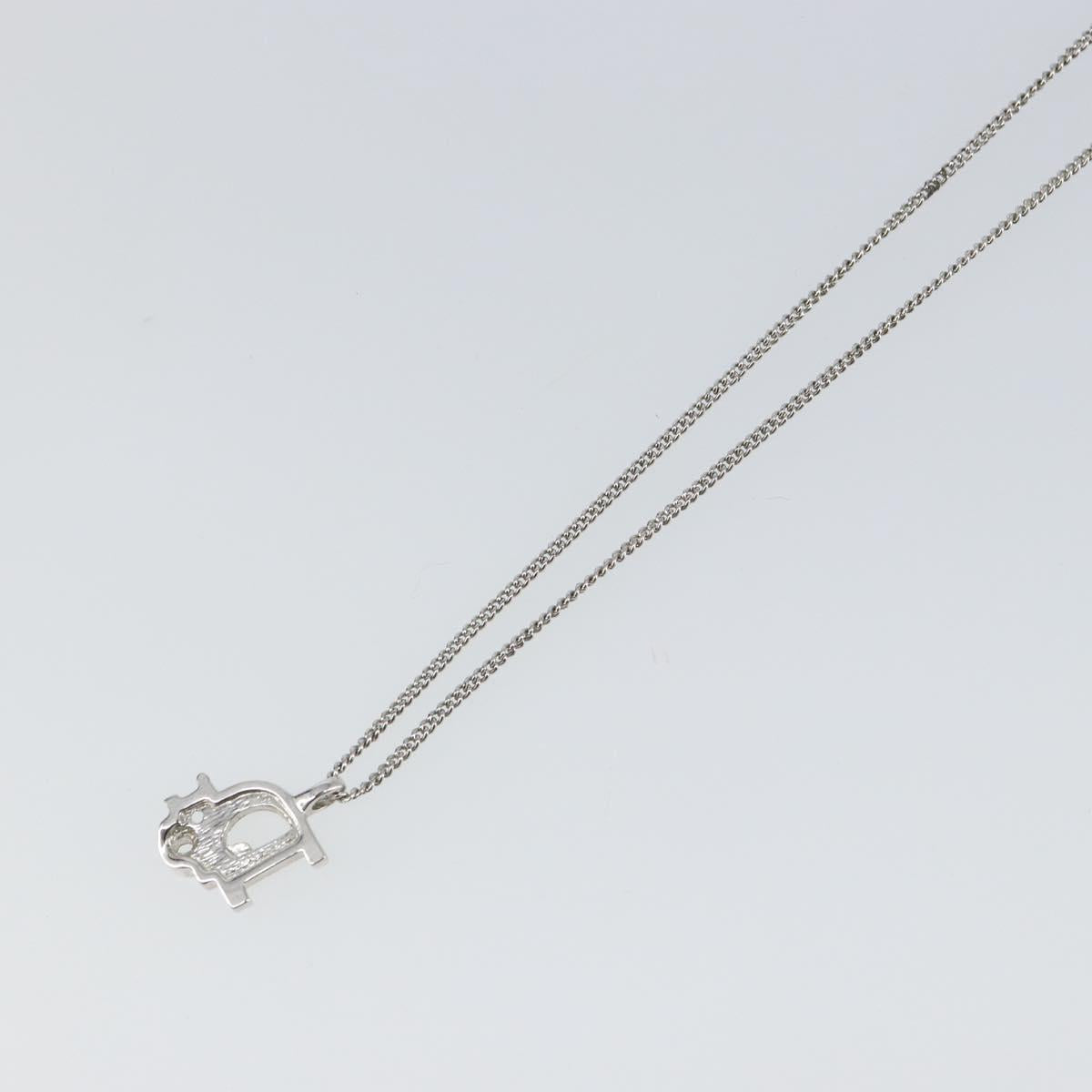 Christian Dior Necklace metal Silver Auth bs32324