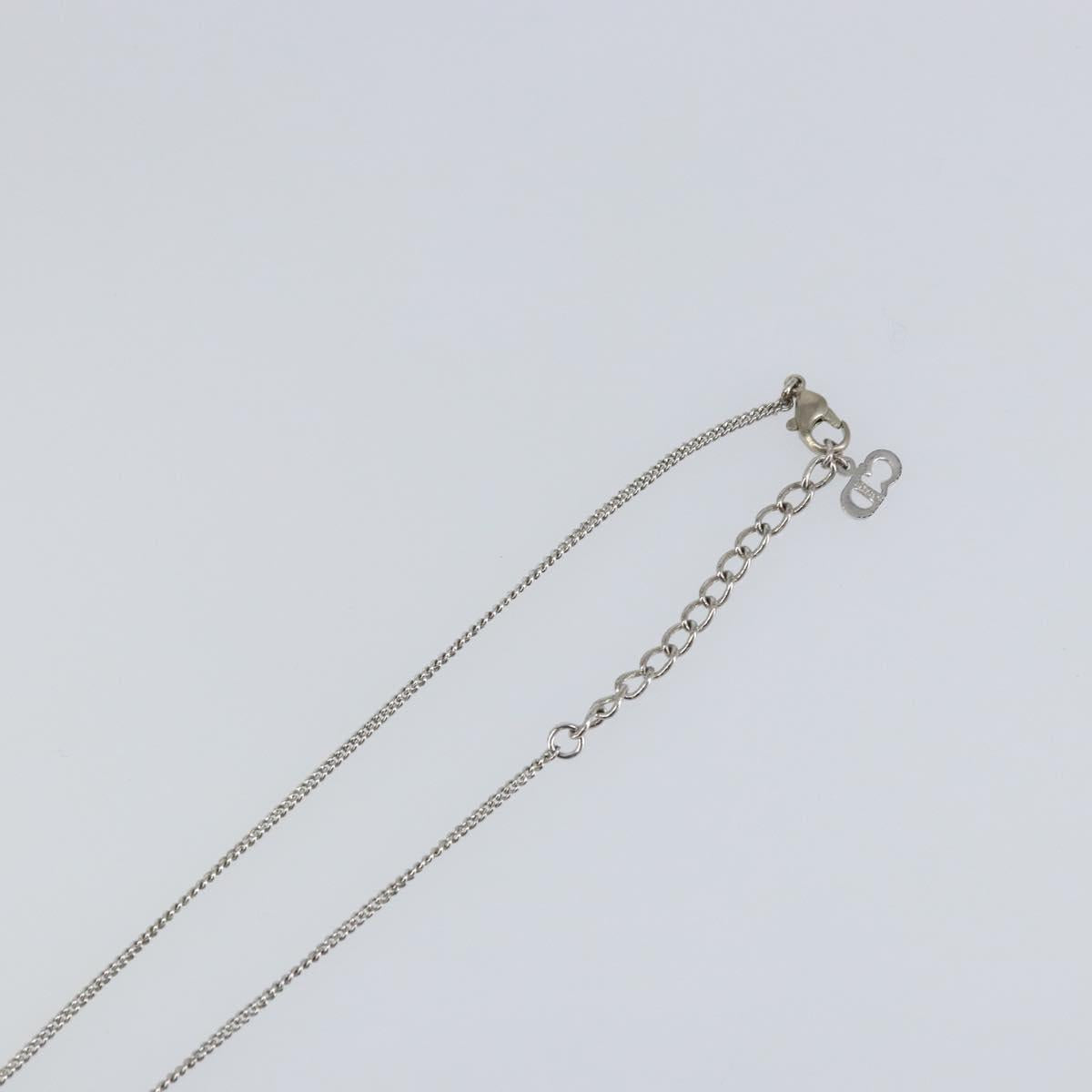 Christian Dior Necklace metal Silver Auth bs32324