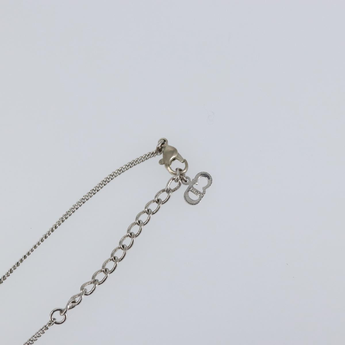 Christian Dior Necklace metal Silver Auth bs32324