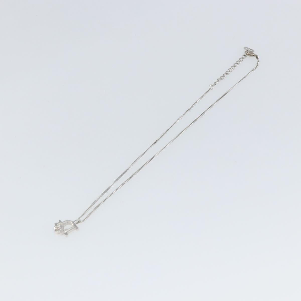 Christian Dior Necklace metal Silver Auth bs32324