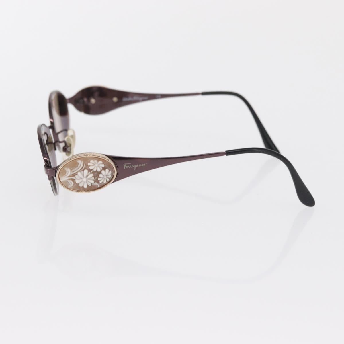 Salvatore Ferragamo Gucci Sunglasses plastic 3 Set Brown Auth bs32343