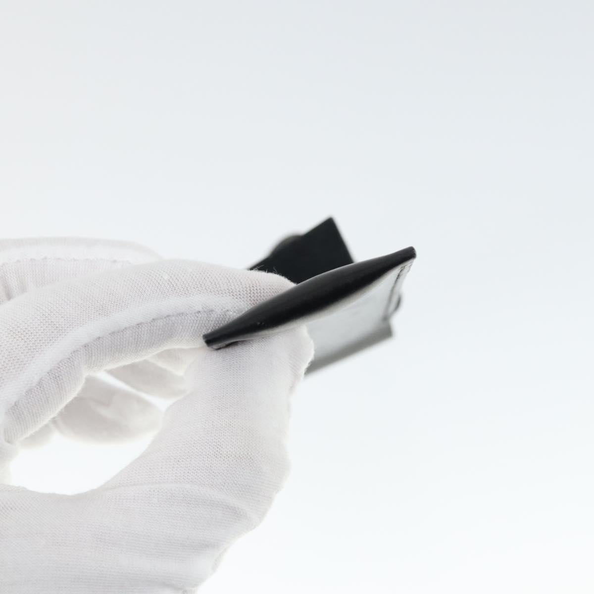 HERMES Key Case Leather 2 Set Black Orange Auth bs32344