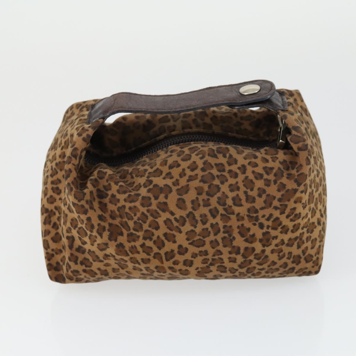 BOTTEGA VENETA Hand Bag Nylon 2 Set Black Brown Auth bs32350