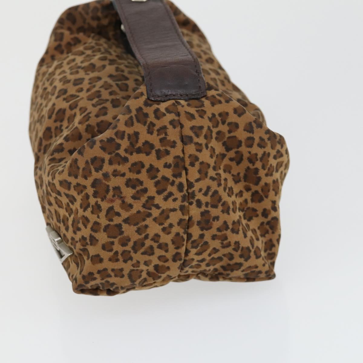 BOTTEGA VENETA Hand Bag Nylon 2 Set Black Brown Auth bs32350