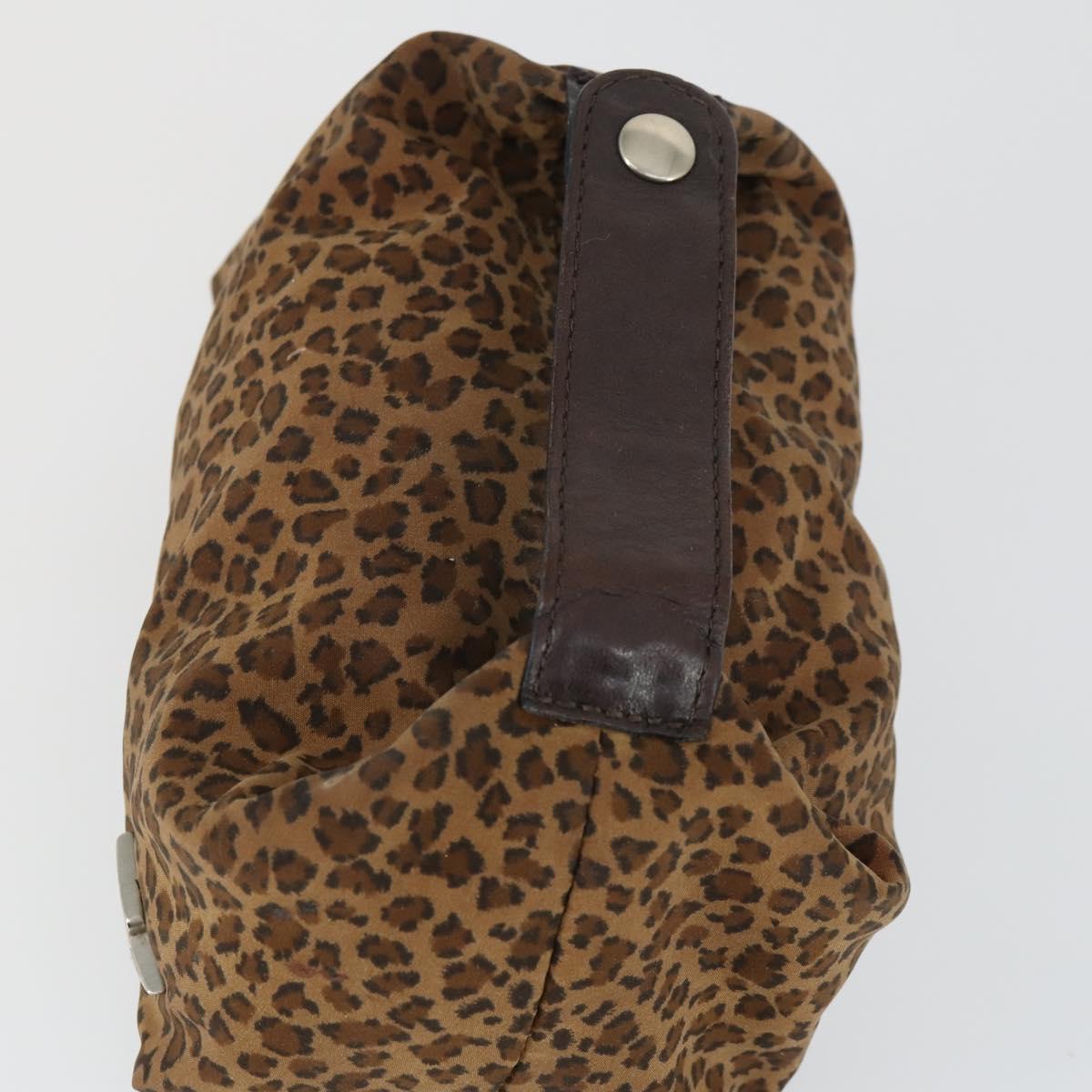 BOTTEGA VENETA Hand Bag Nylon 2 Set Black Brown Auth bs32350