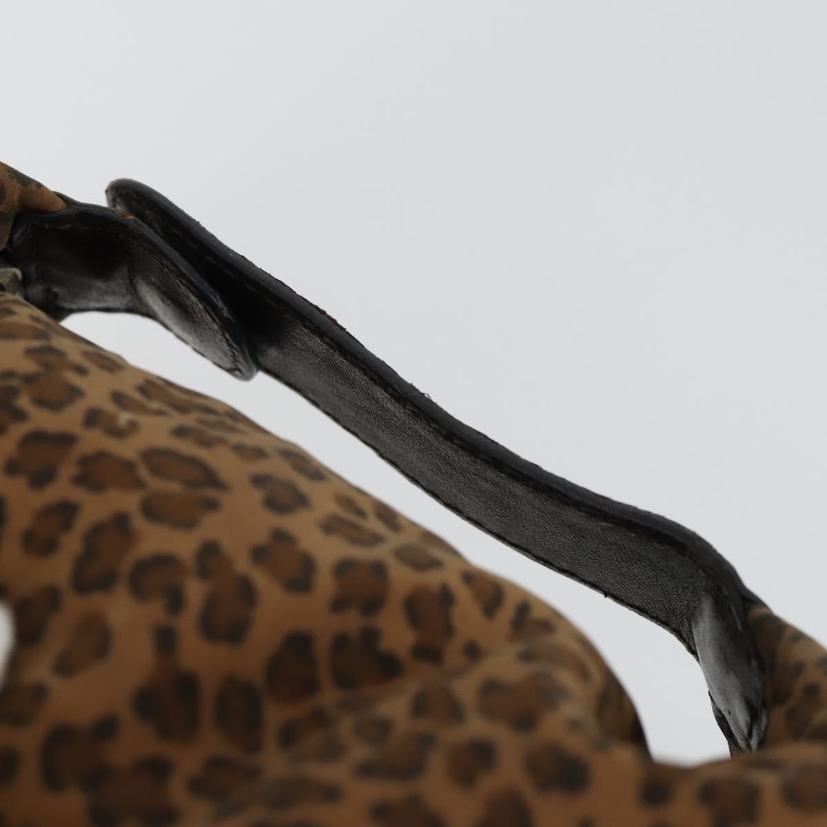 BOTTEGA VENETA Hand Bag Nylon 2 Set Black Brown Auth bs32350