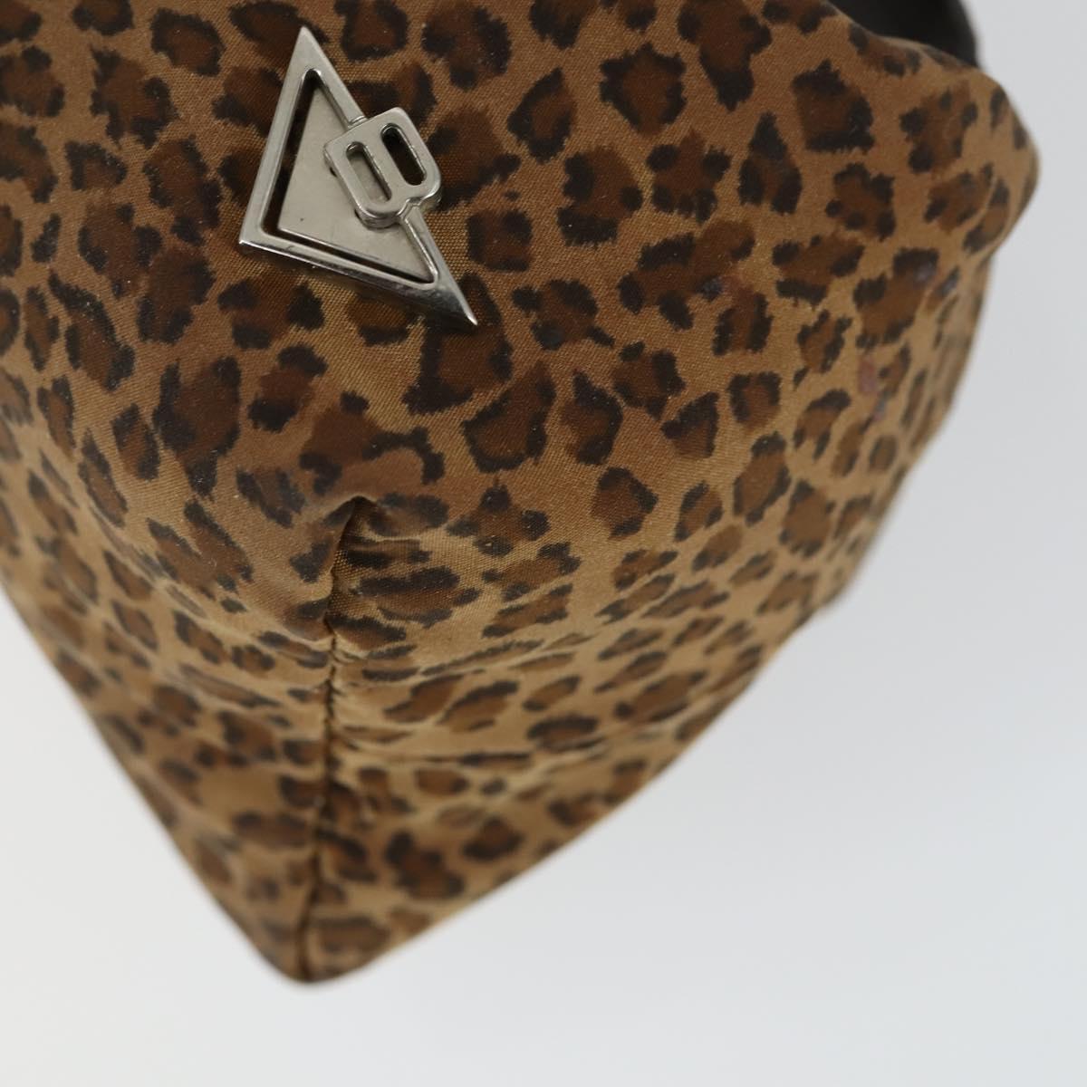 BOTTEGA VENETA Hand Bag Nylon 2 Set Black Brown Auth bs32350