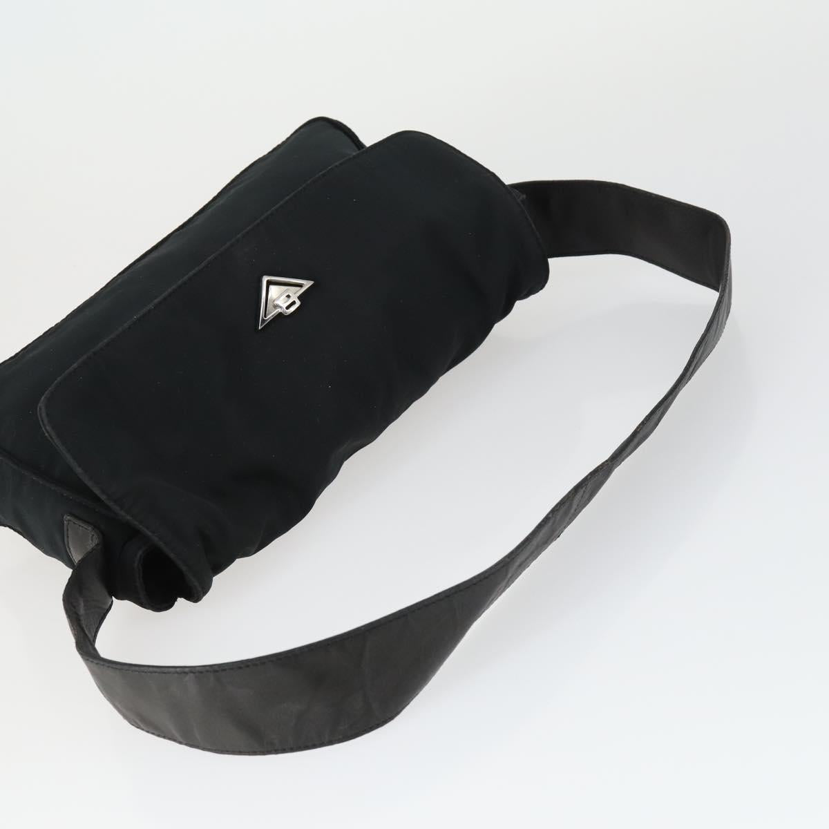 BOTTEGA VENETA Hand Bag Nylon 2 Set Black Brown Auth bs32350