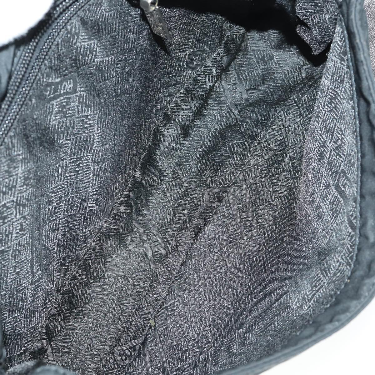 BOTTEGA VENETA Hand Bag Nylon 2 Set Black Brown Auth bs32350