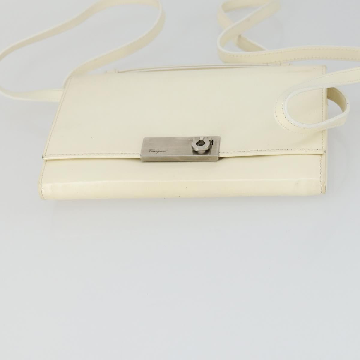 Salvatore Ferragamo Bag Patent Nylon 3 Set White Black Bordeaux Auth bs32351