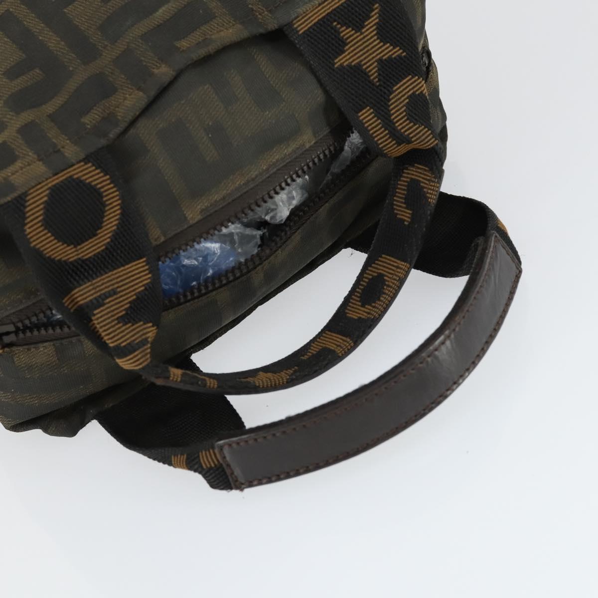 FENDI Gucci Zucca Canvas Pecan Canvas Hand Bag 4 Set Black Brown Auth bs32352