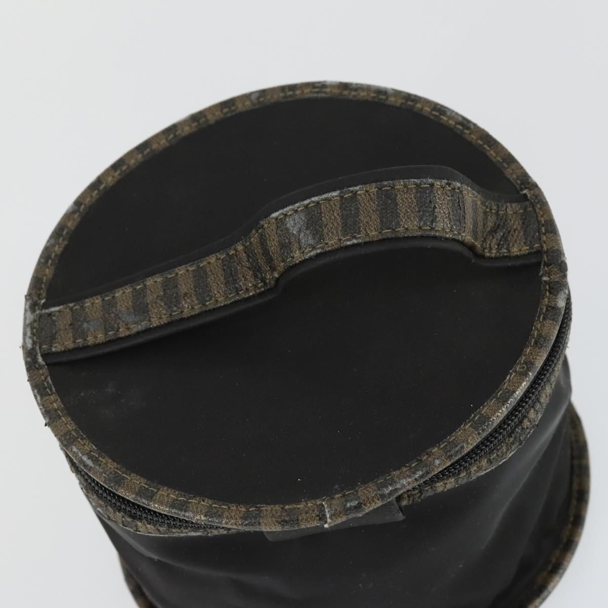 FENDI Gucci Zucca Canvas Pecan Canvas Hand Bag 4 Set Black Brown Auth bs32352