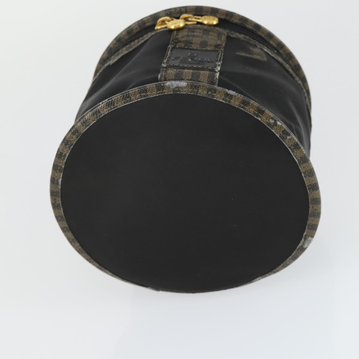 FENDI Gucci Zucca Canvas Pecan Canvas Hand Bag 4 Set Black Brown Auth bs32352