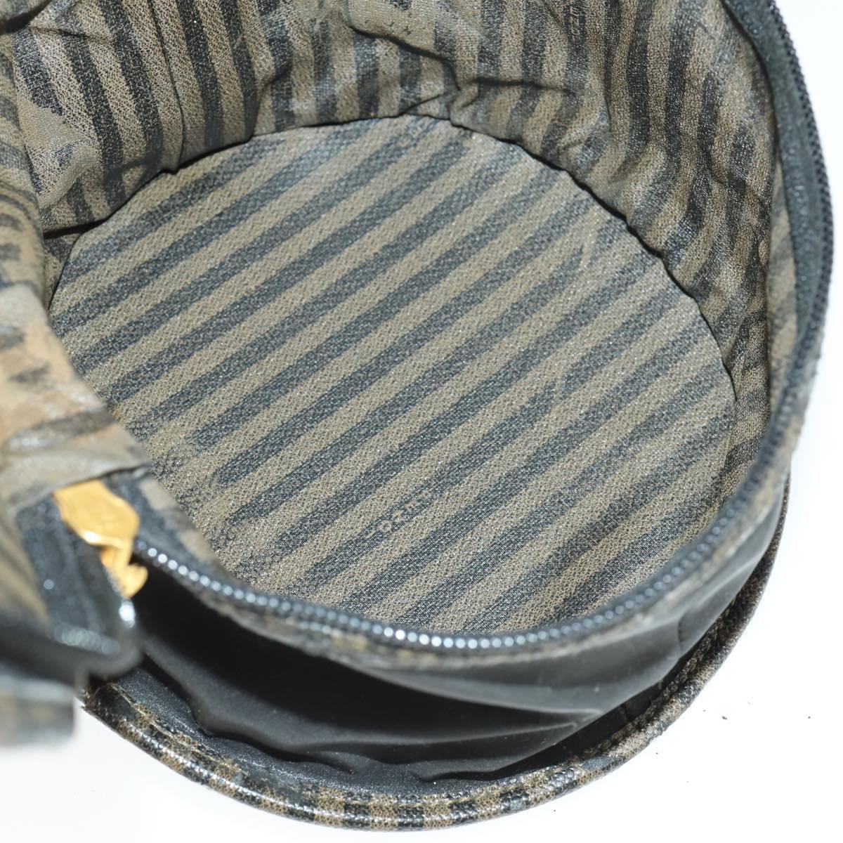 FENDI Gucci Zucca Canvas Pecan Canvas Hand Bag 4 Set Black Brown Auth bs32352