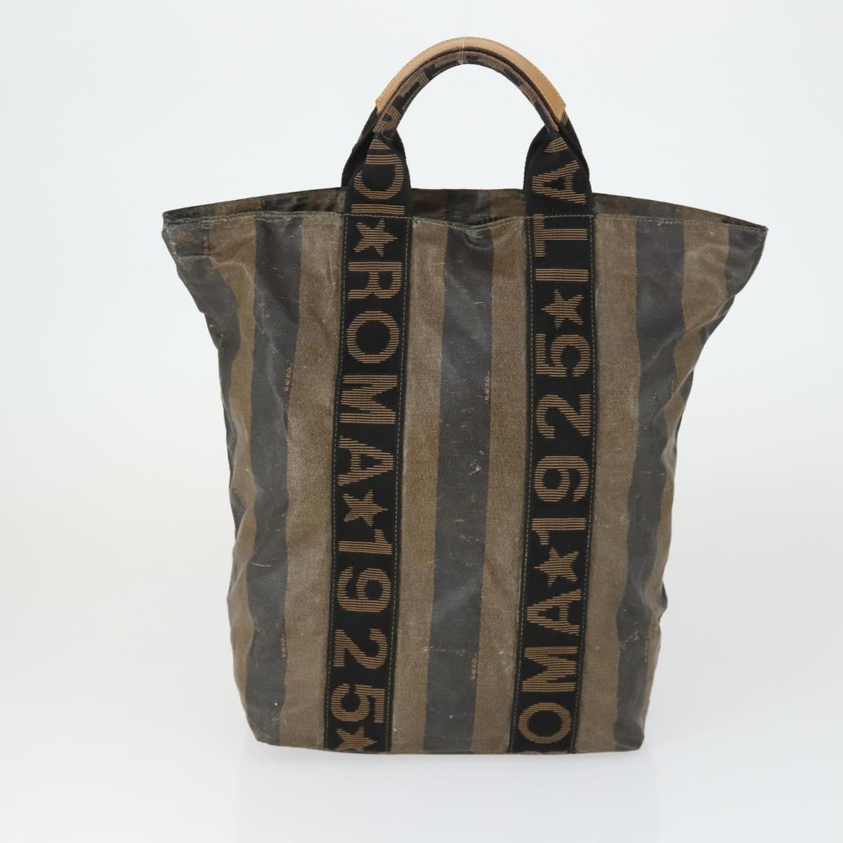 FENDI Gucci Zucca Canvas Pecan Canvas Hand Bag 4 Set Black Brown Auth bs32352