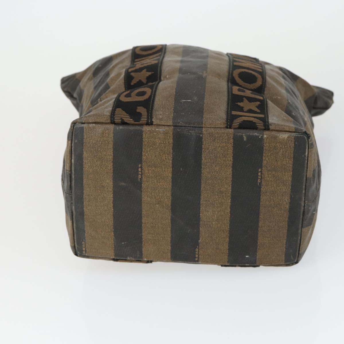 FENDI Gucci Zucca Canvas Pecan Canvas Hand Bag 4 Set Black Brown Auth bs32352