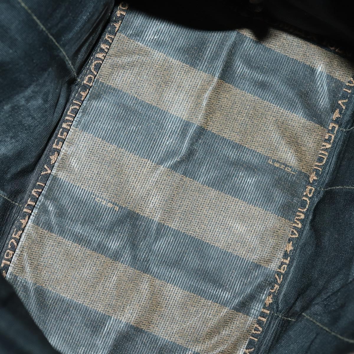 FENDI Gucci Zucca Canvas Pecan Canvas Hand Bag 4 Set Black Brown Auth bs32352