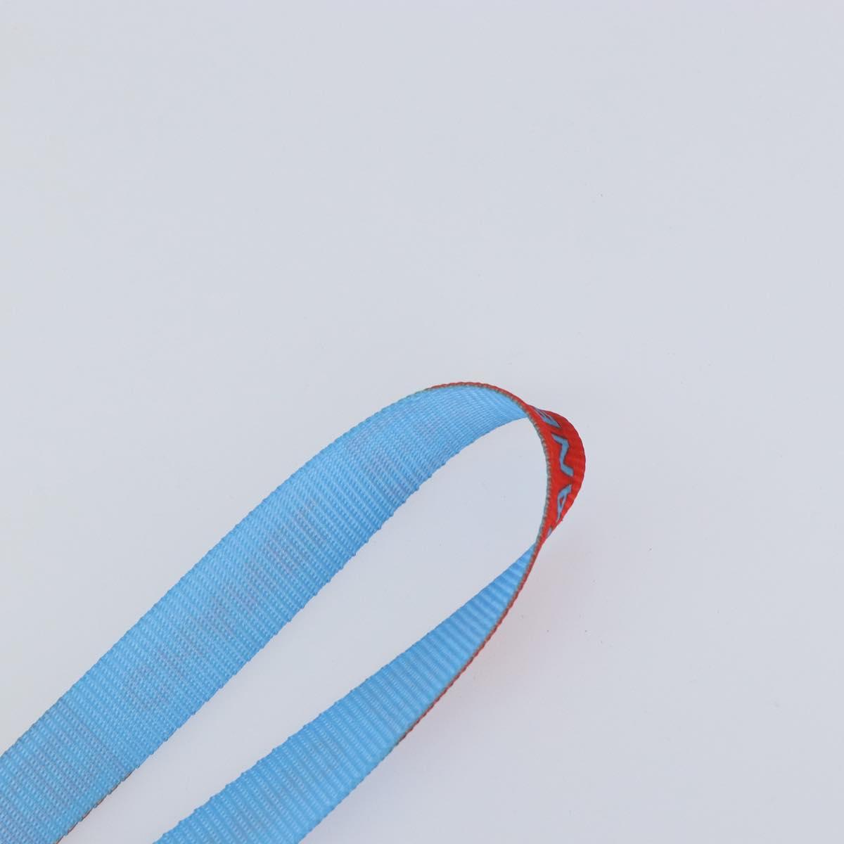 CHANEL Sports Necklace Strap Canvas Red Blue CC Auth bs32372