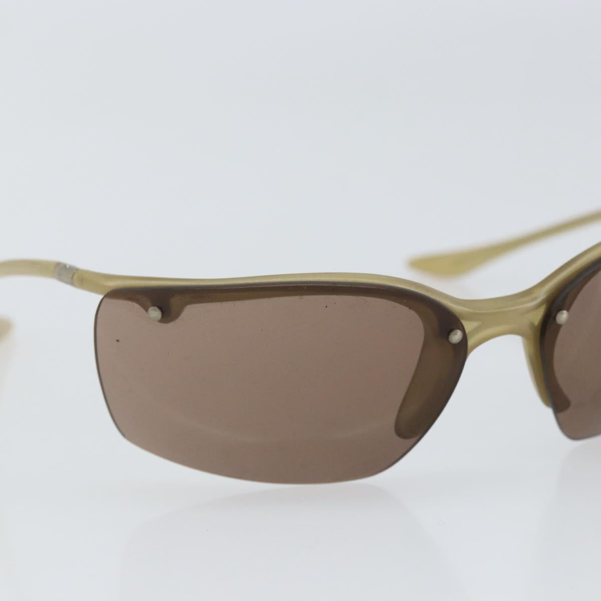 PRADA Sunglasses plastic Beige Auth bs32375