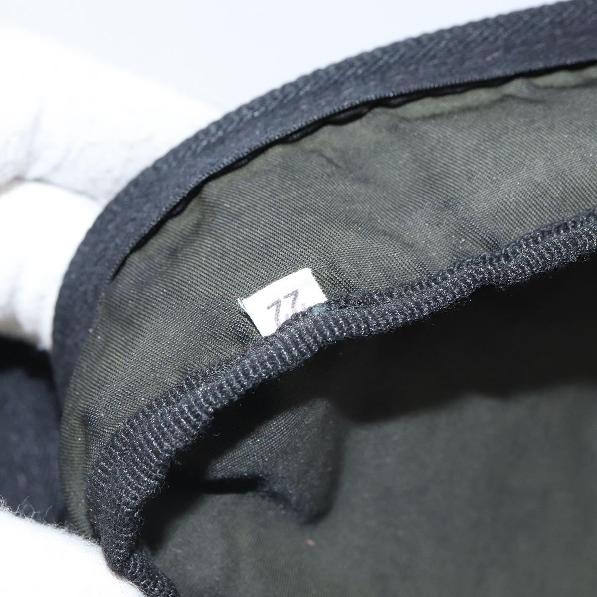 PRADA Clutch Bag Nylon Black Silver Auth bs32384