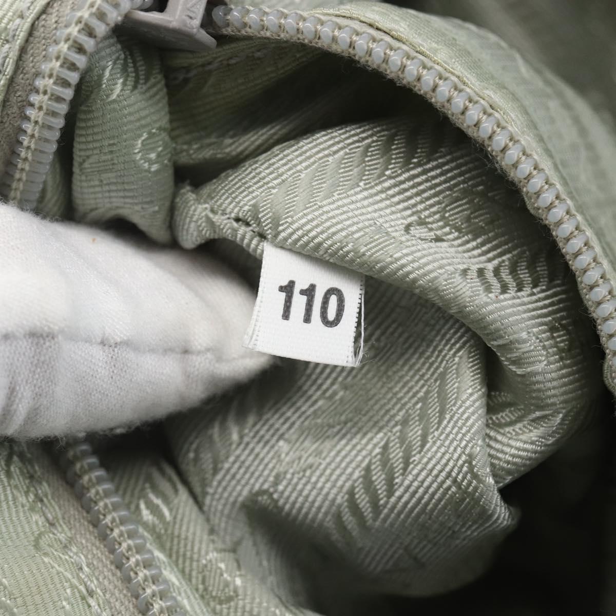 PRADA Shoulder Bag Nylon Light Blue Silver Auth bs32390