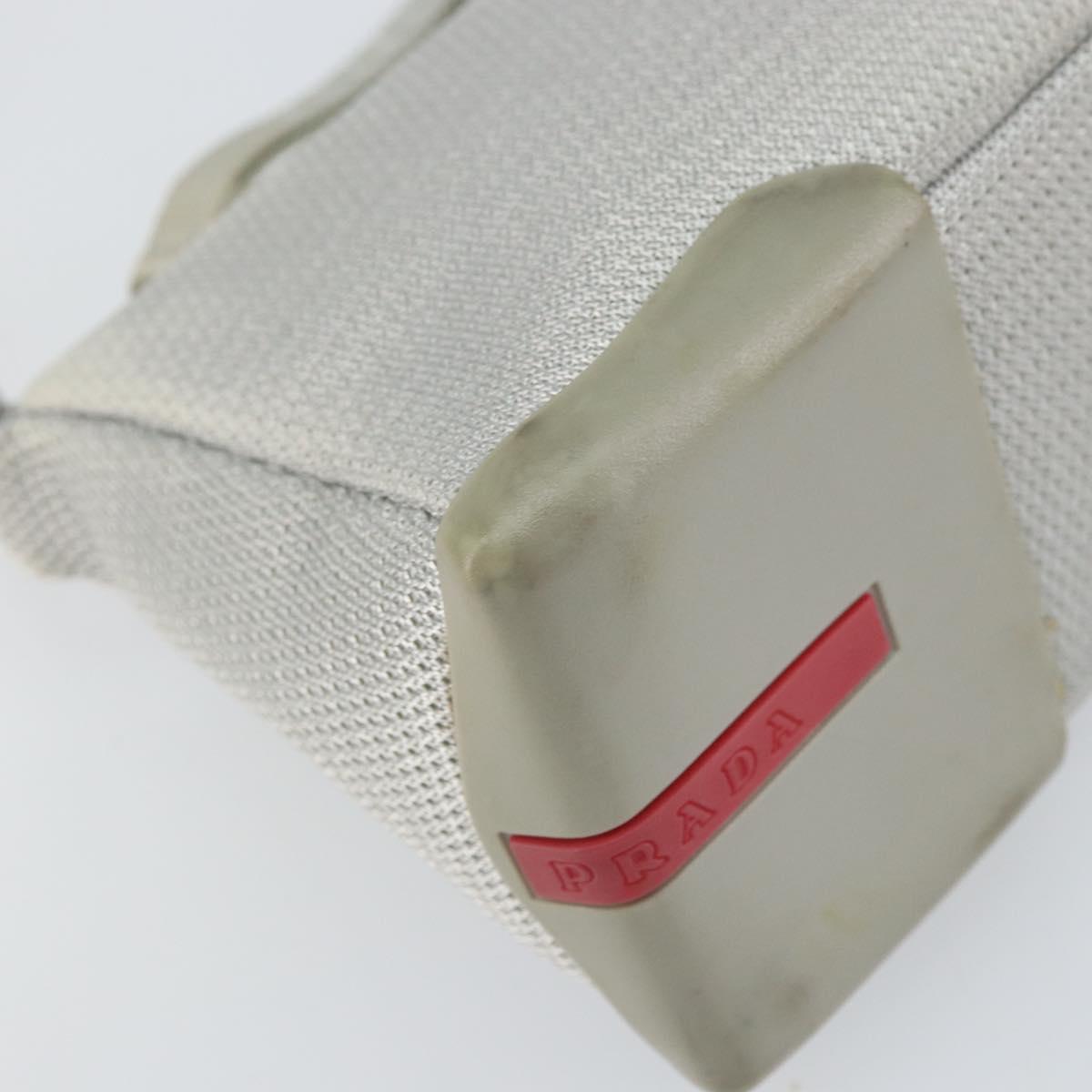 PRADA Sports Shoulder Bag Nylon Gray Silver Auth bs32392