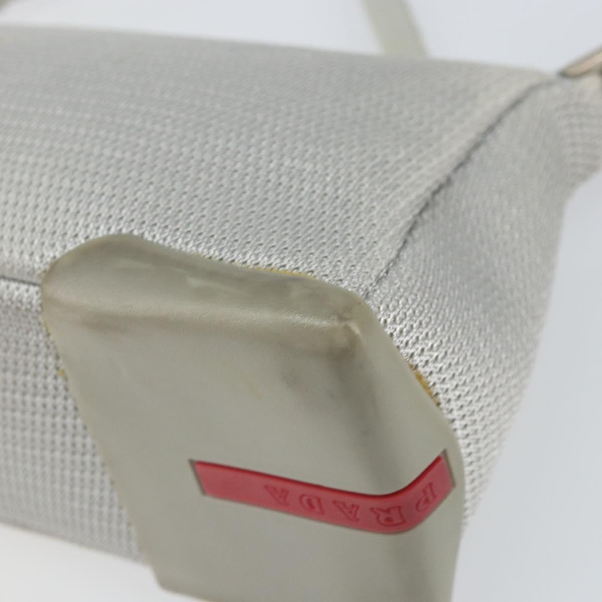 PRADA Sports Shoulder Bag Nylon Gray Silver Auth bs32392