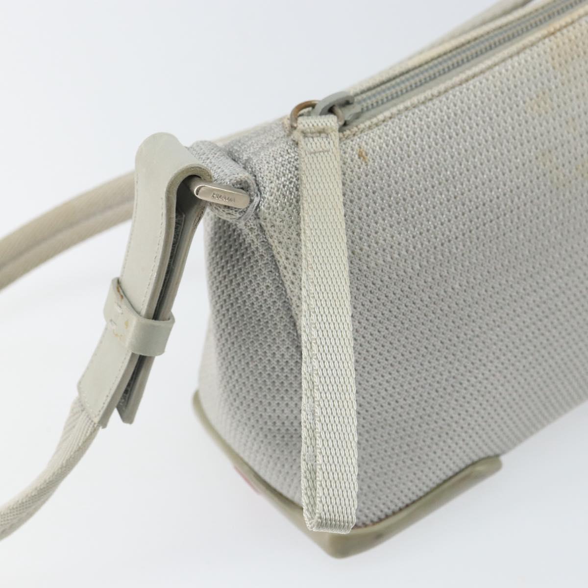 PRADA Sports Shoulder Bag Nylon Gray Silver Auth bs32392