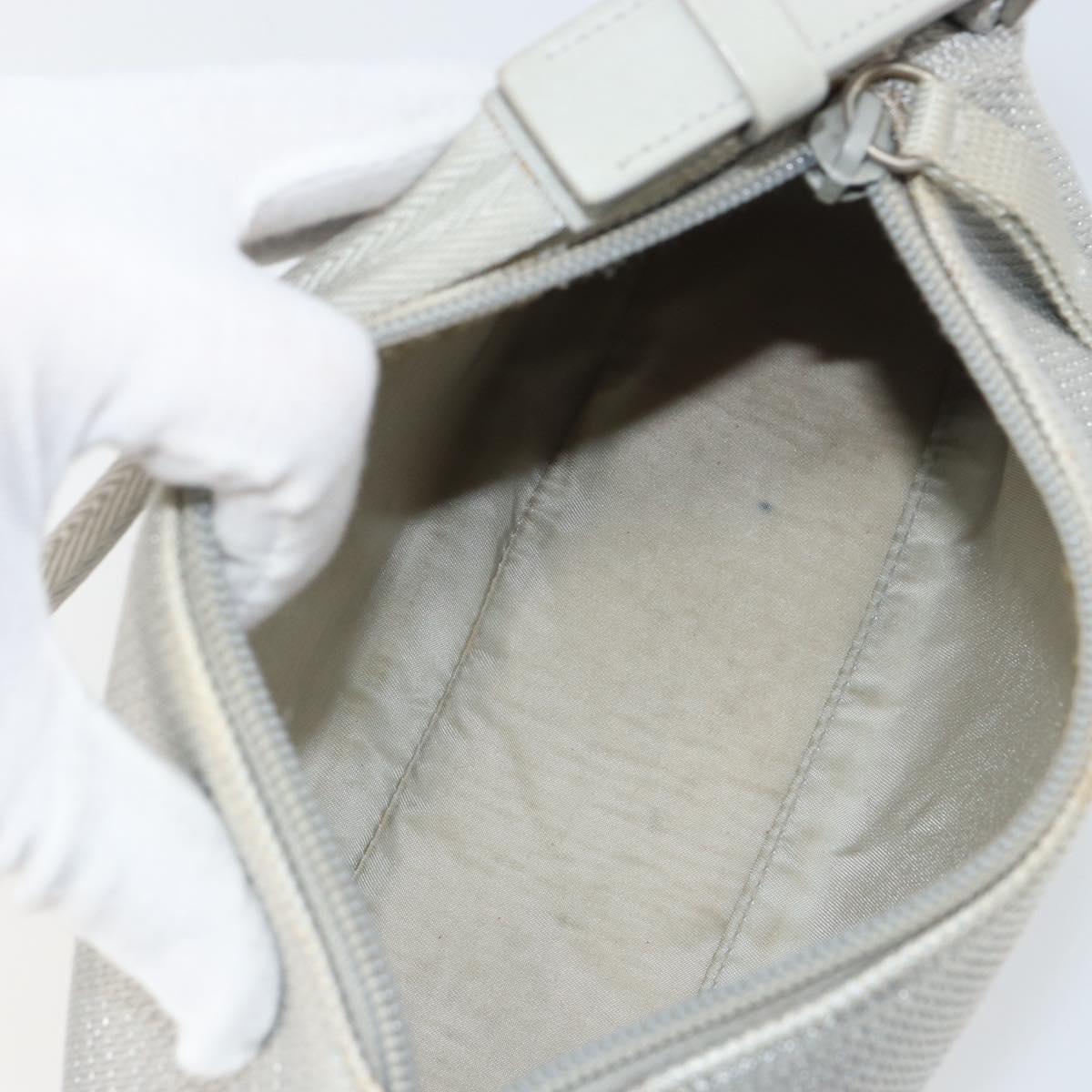 PRADA Sports Shoulder Bag Nylon Gray Silver Auth bs32392