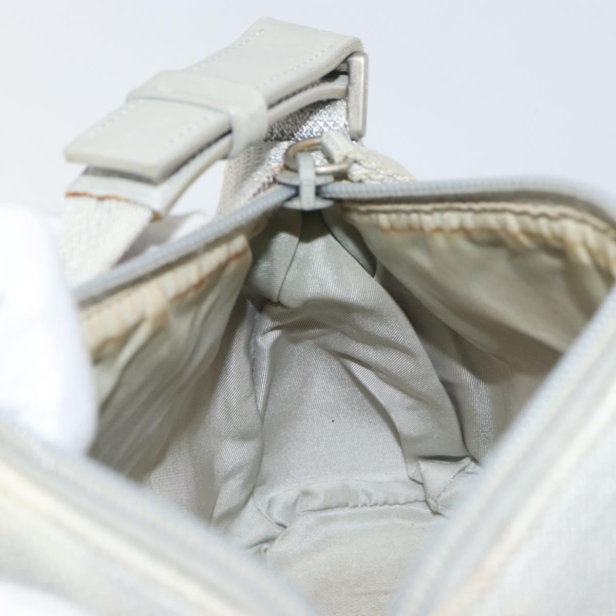 PRADA Sports Shoulder Bag Nylon Gray Silver Auth bs32392