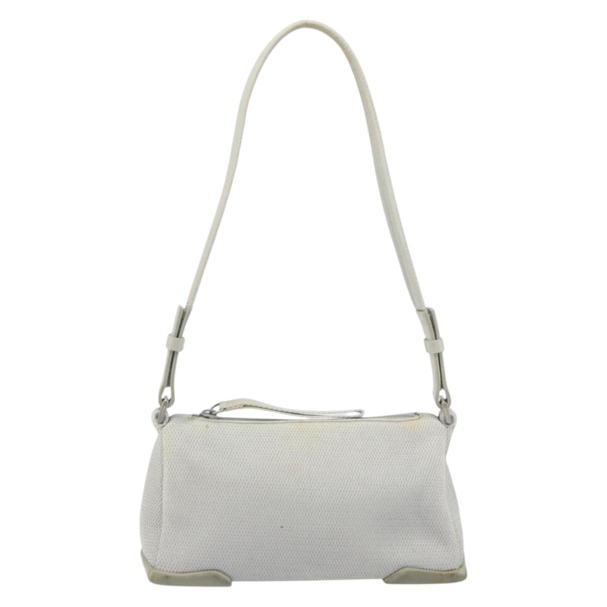 PRADA Sports Shoulder Bag Nylon Gray Silver Auth bs32392