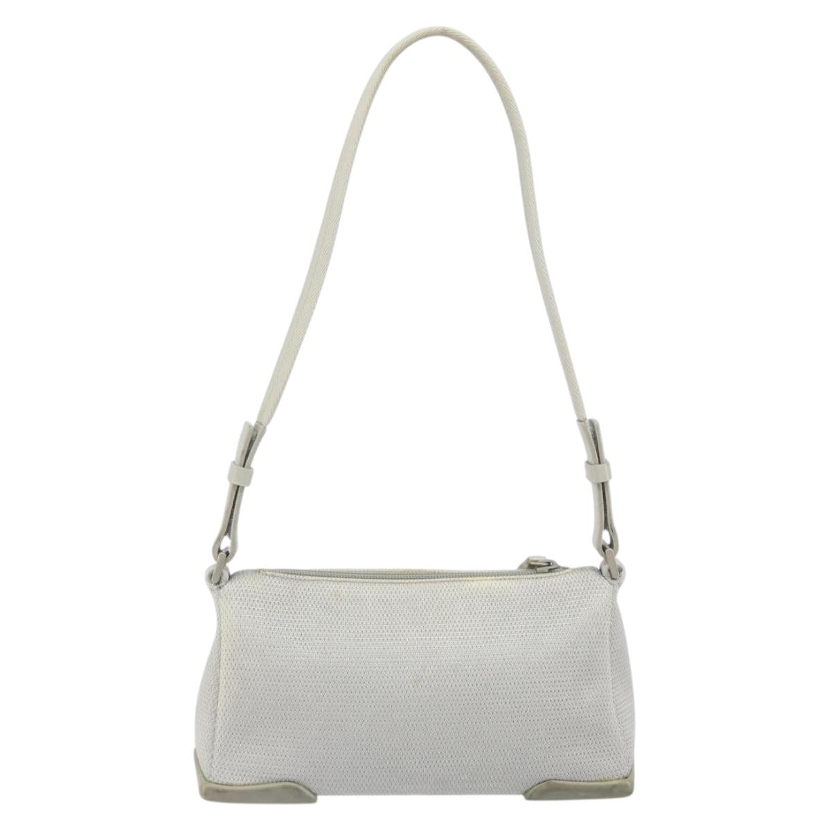 PRADA Sports Shoulder Bag Nylon Gray Silver Auth bs32392