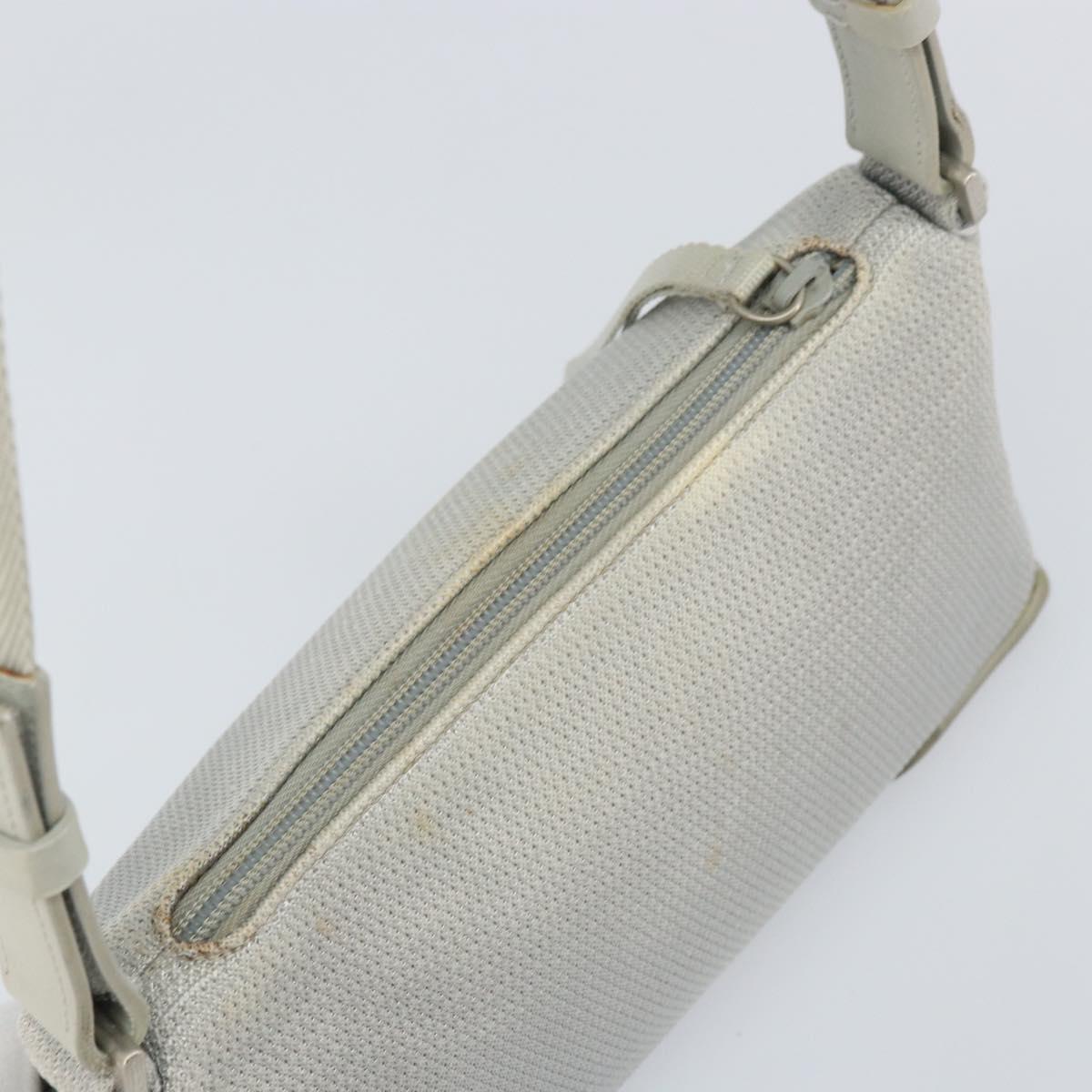 PRADA Sports Shoulder Bag Nylon Gray Silver Auth bs32392