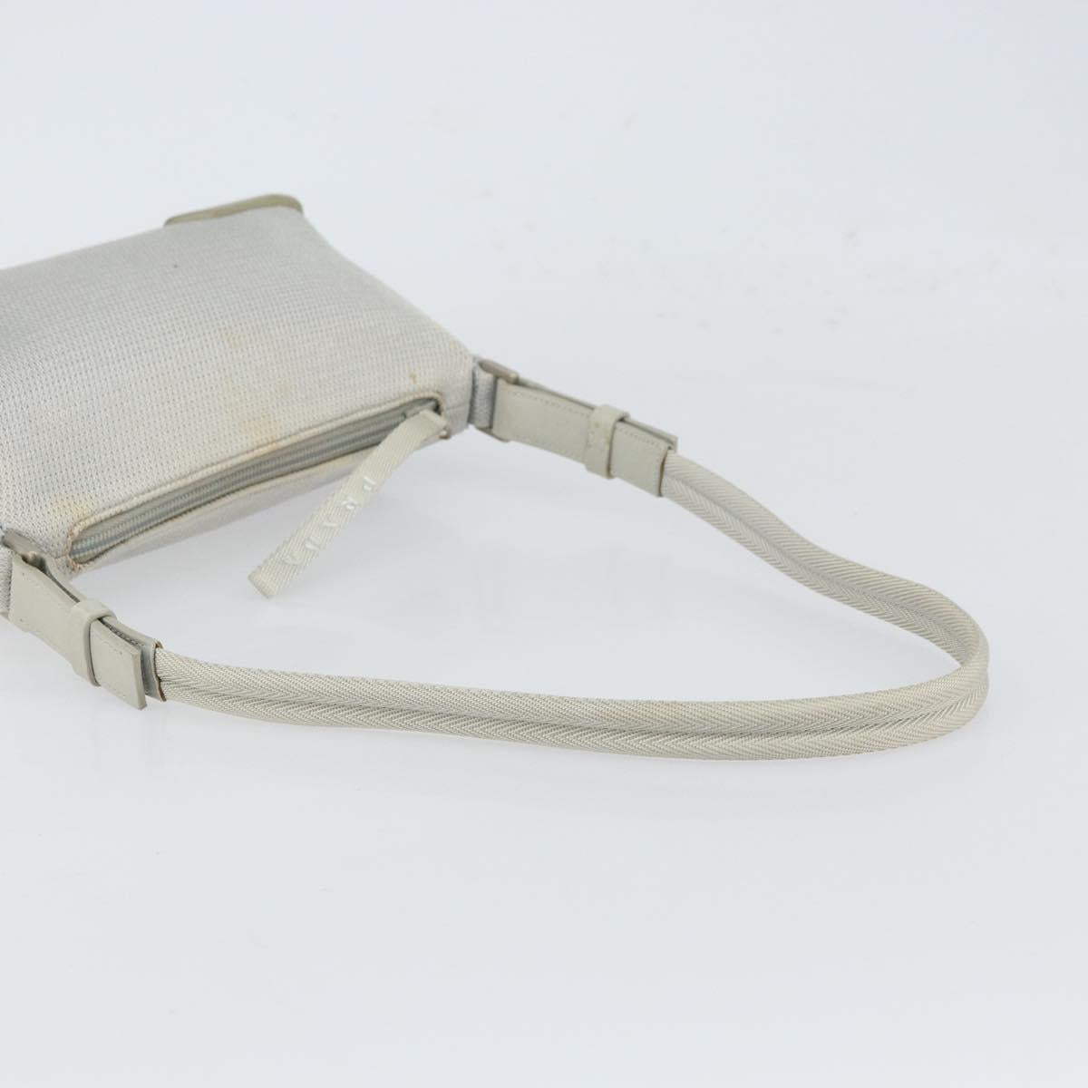 PRADA Sports Shoulder Bag Nylon Gray Silver Auth bs32392