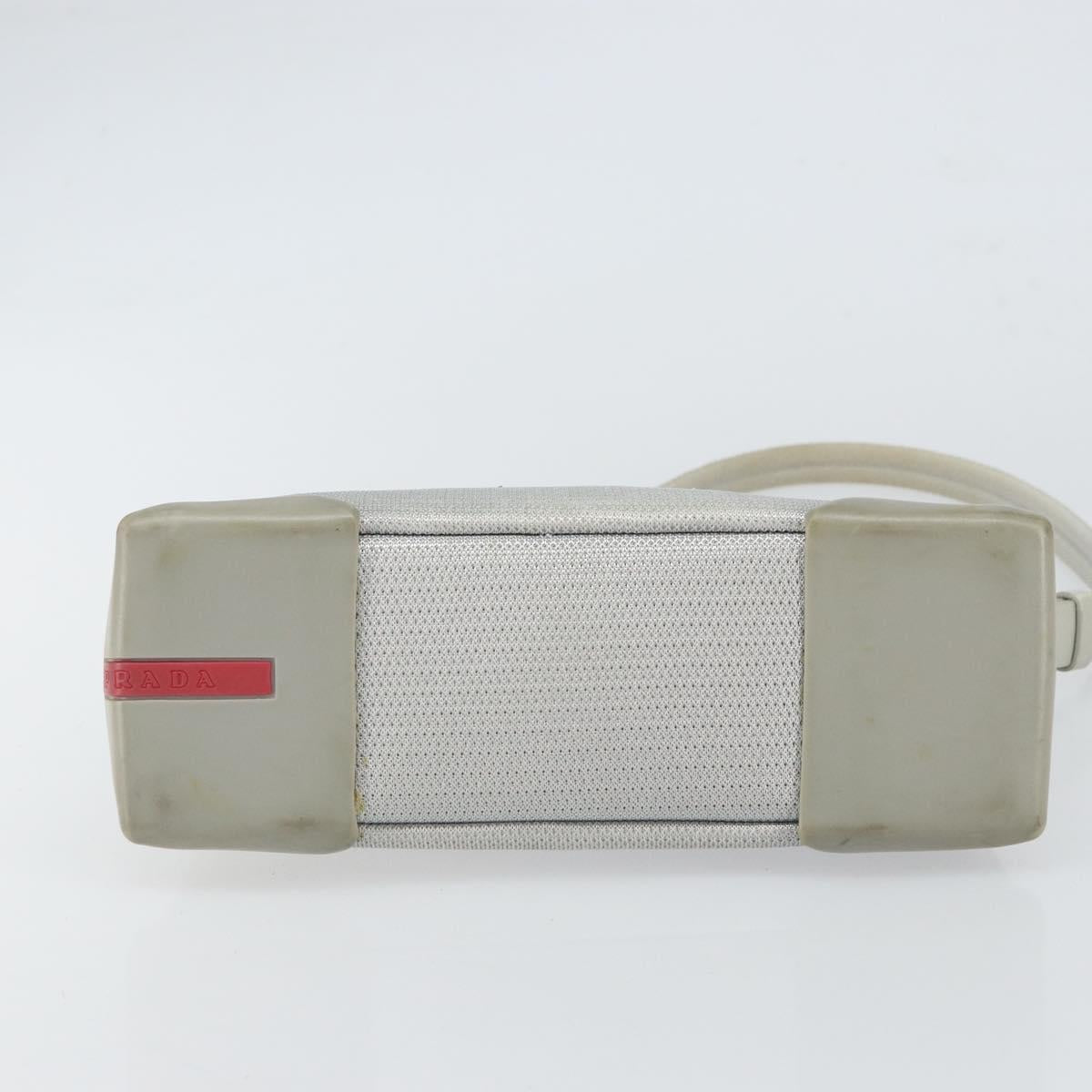 PRADA Sports Shoulder Bag Nylon Gray Silver Auth bs32392