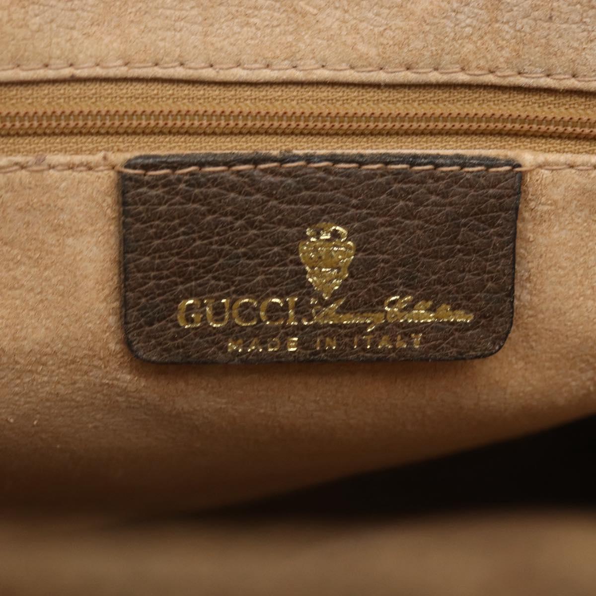 GUCCI GG Supreme Web Sherry Line Tote Bag PVC Beige Gold 010 378 Auth bs32395