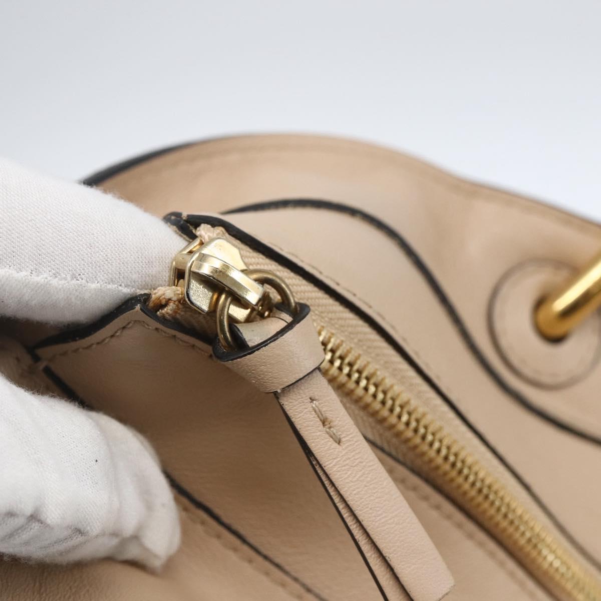 Chloe Tote Bag Leather Black Gold Auth bs32405