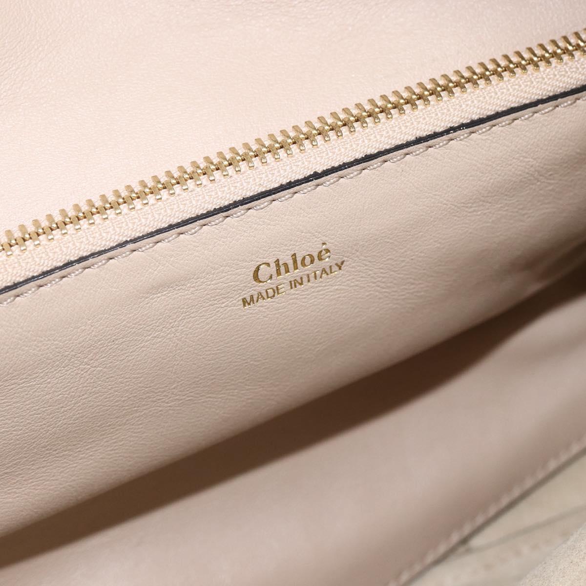 Chloe Tote Bag Leather Black Gold Auth bs32405