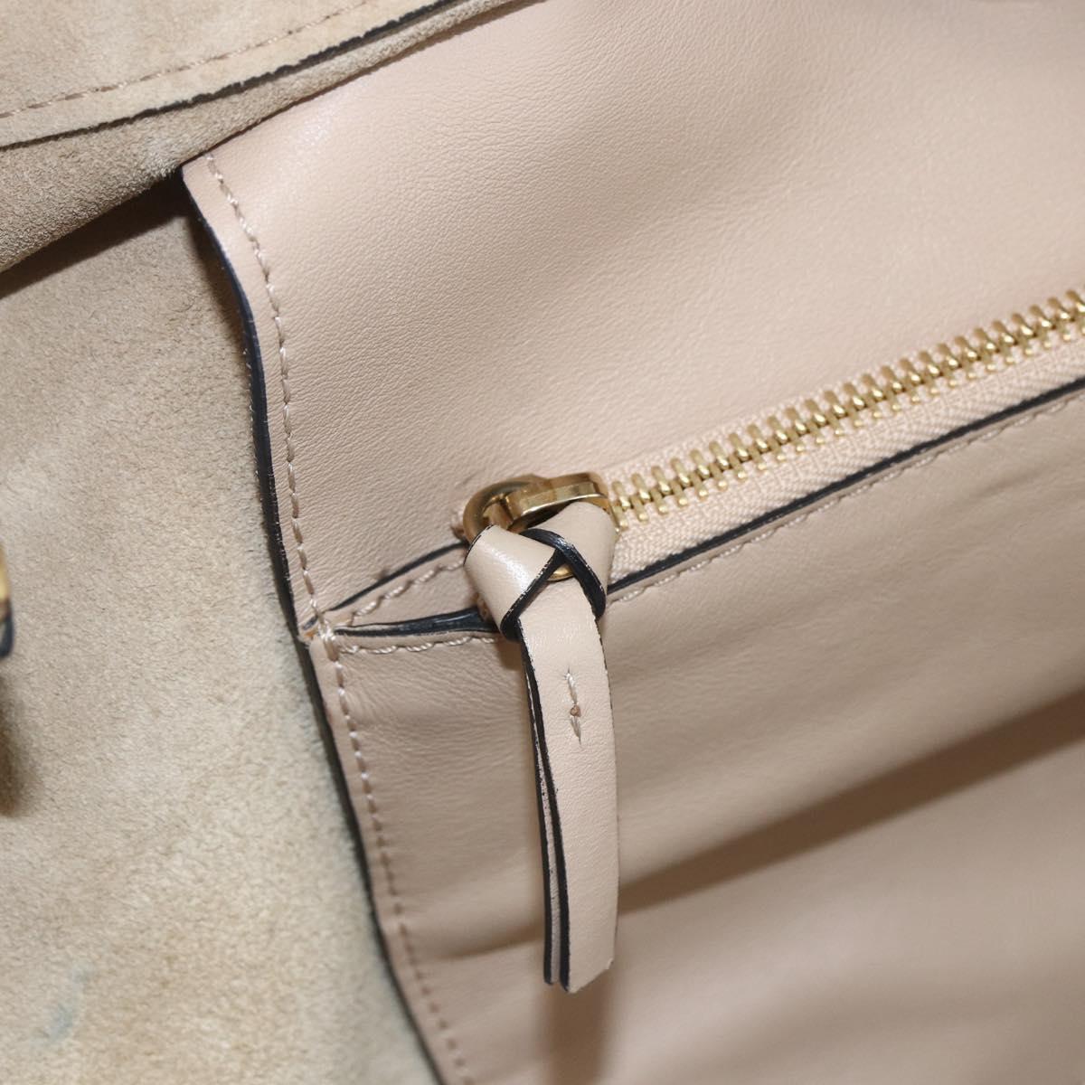 Chloe Tote Bag Leather Black Gold Auth bs32405