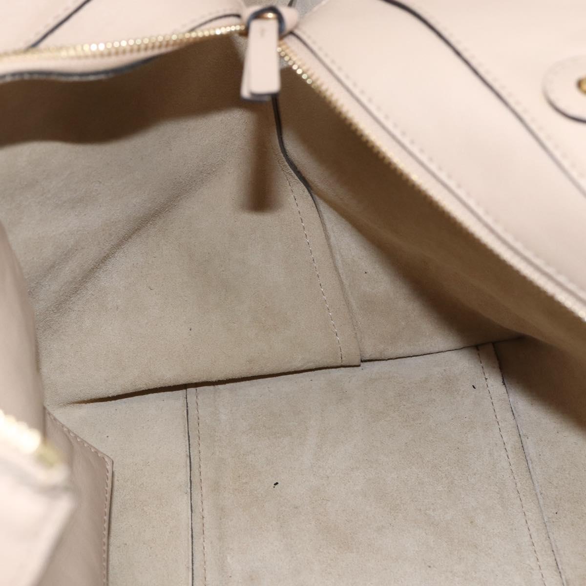 Chloe Tote Bag Leather Black Gold Auth bs32405