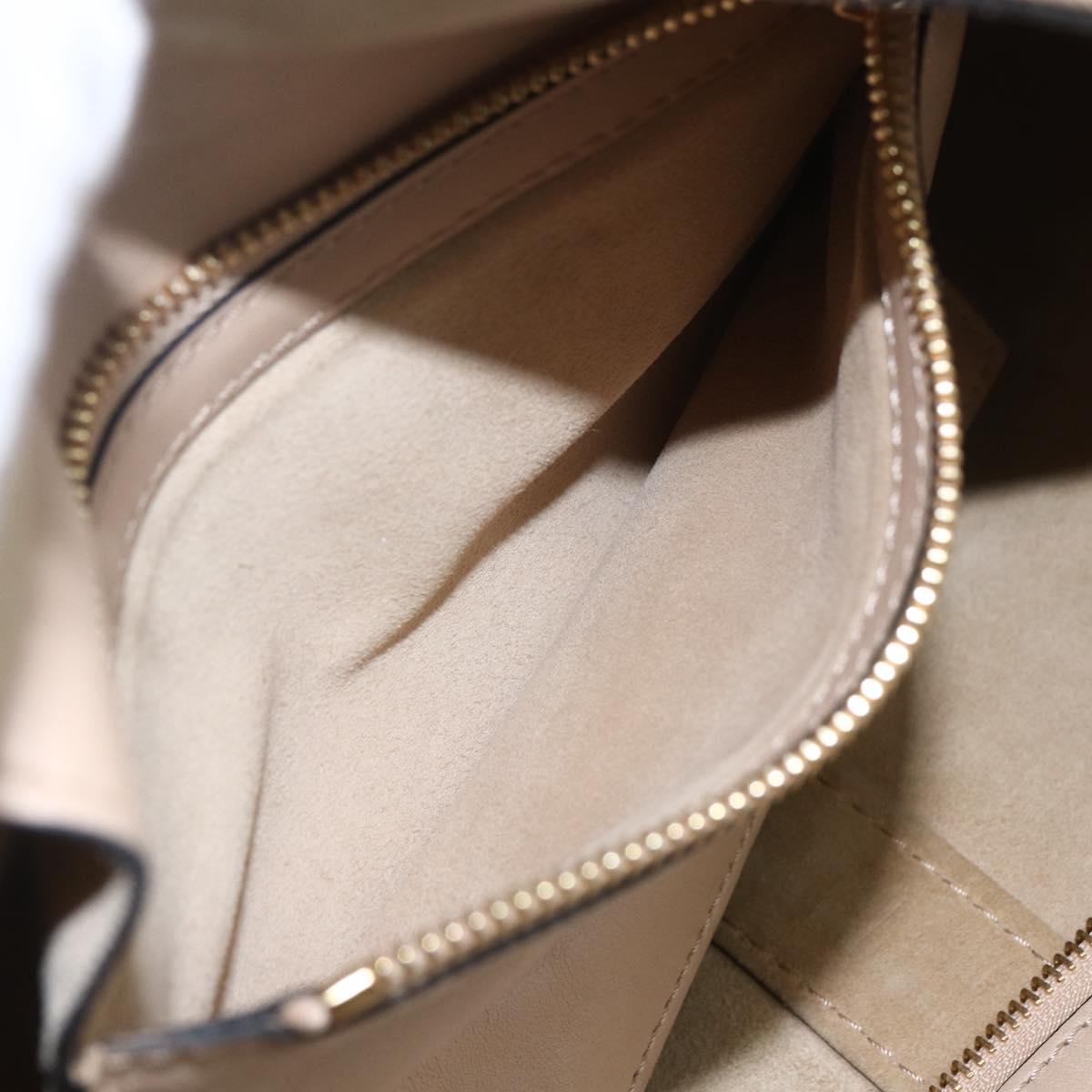 Chloe Tote Bag Leather Black Gold Auth bs32405