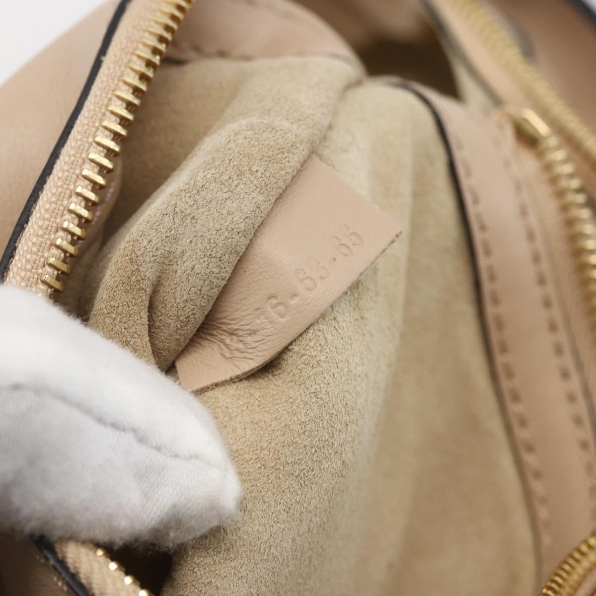 Chloe Tote Bag Leather Black Gold Auth bs32405