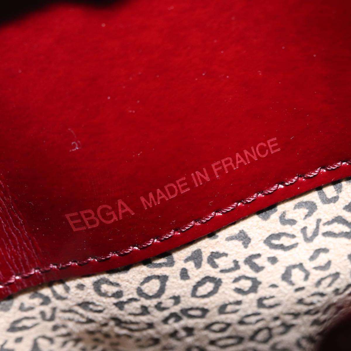 CARTIER Shoulder Bag Leather Bordeaux Gold Auth bs32407