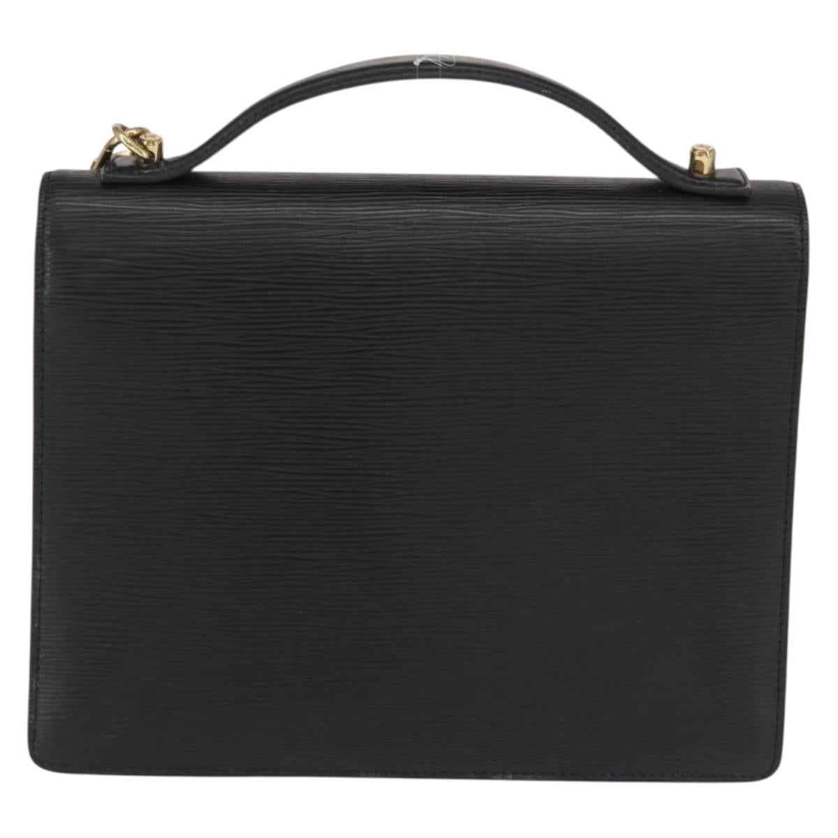 LOUIS VUITTON Epi Monceau 28 Hand Bag Black M52122 LV Auth bs32421
