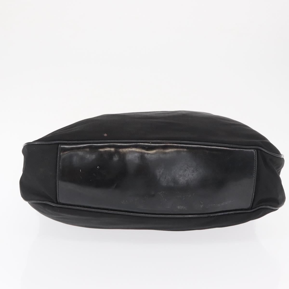 GUCCI Bamboo Hand Bag Nylon 2way Black Gold 001 2058 1577 5 Auth bs32430