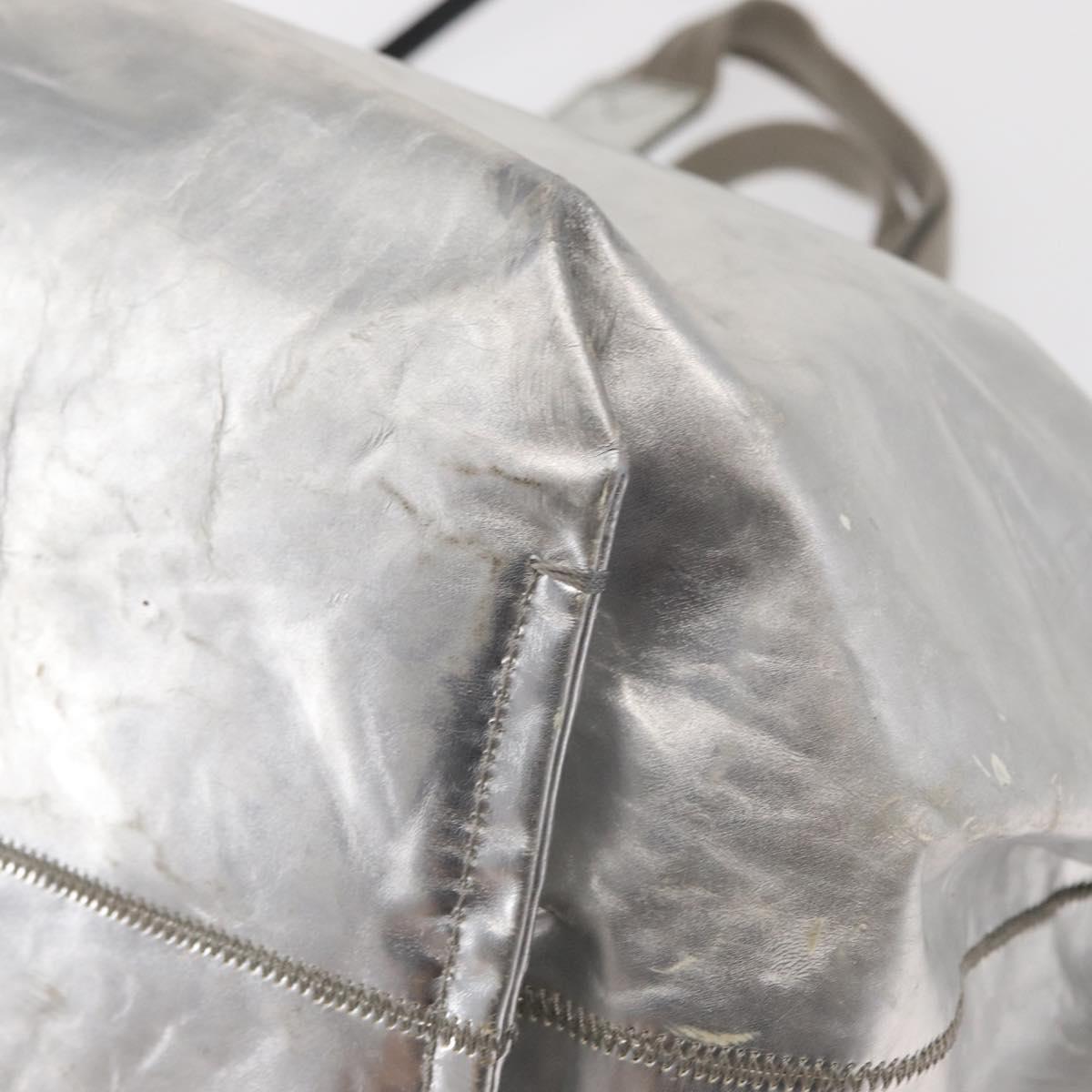 Chloe Tote Bag Leather Silver Auth bs32448