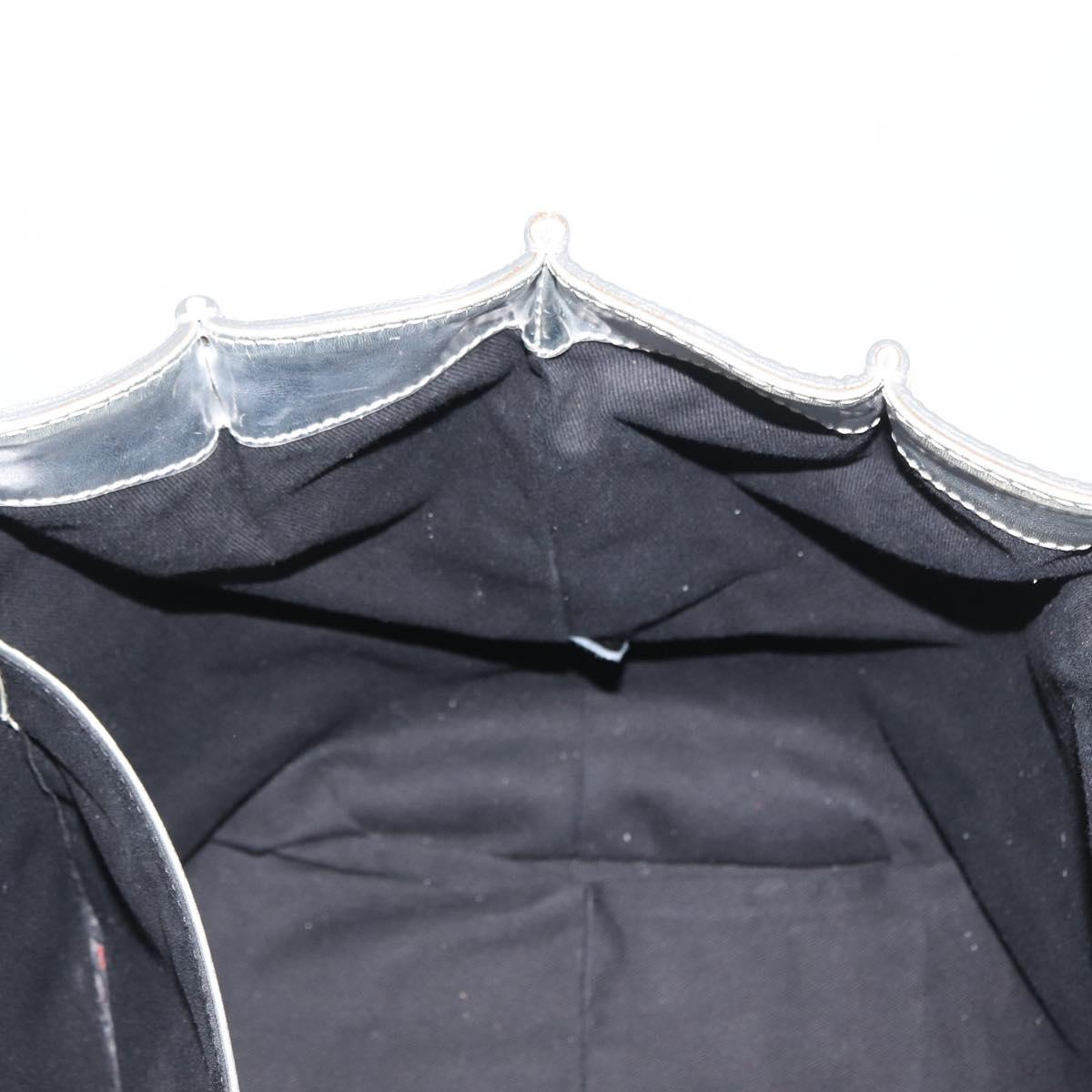 Chloe Tote Bag Leather Silver Auth bs32448