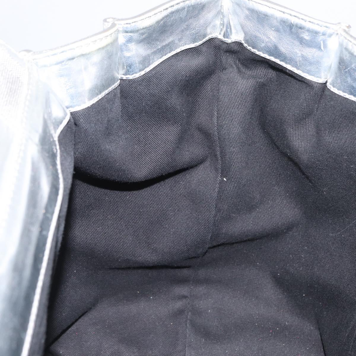 Chloe Tote Bag Leather Silver Auth bs32448